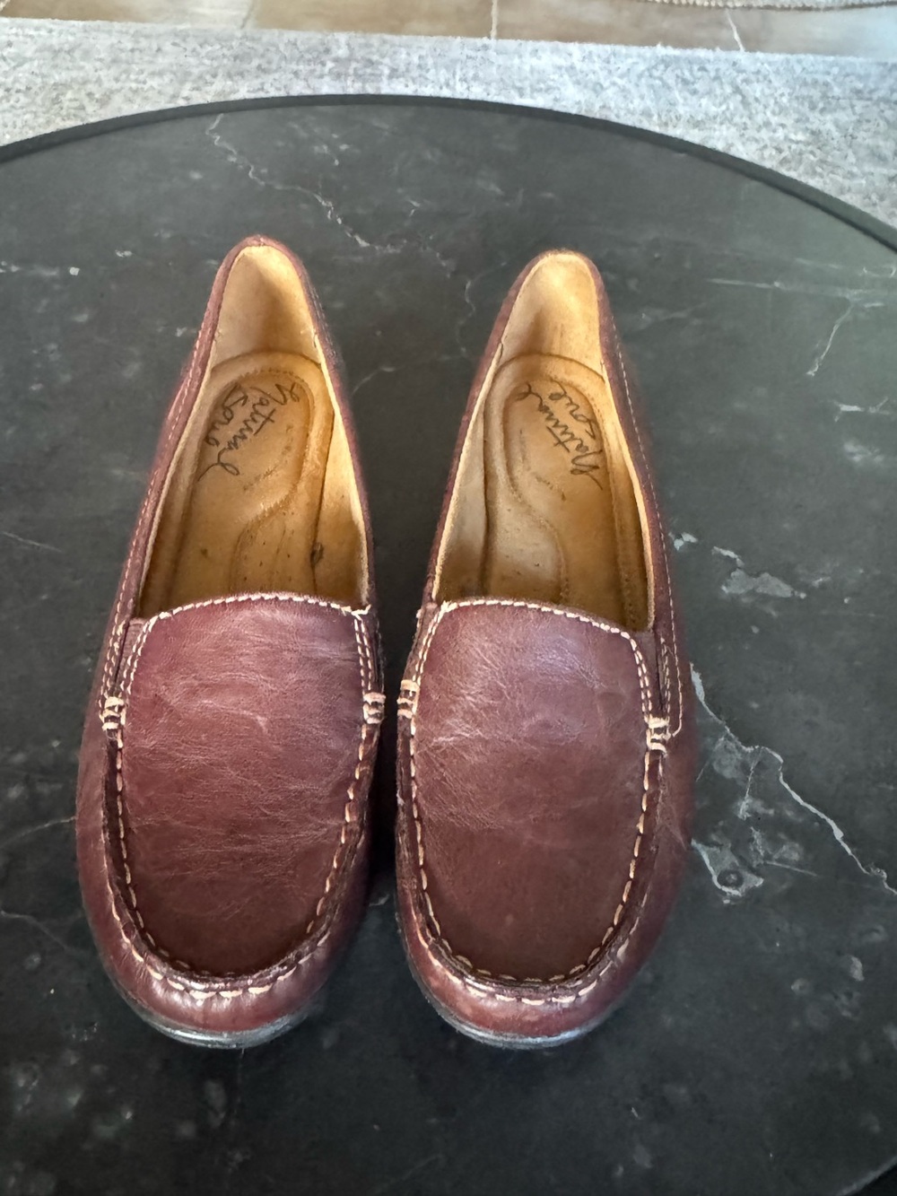 Women’s Brown Leather Slip-On Loafers